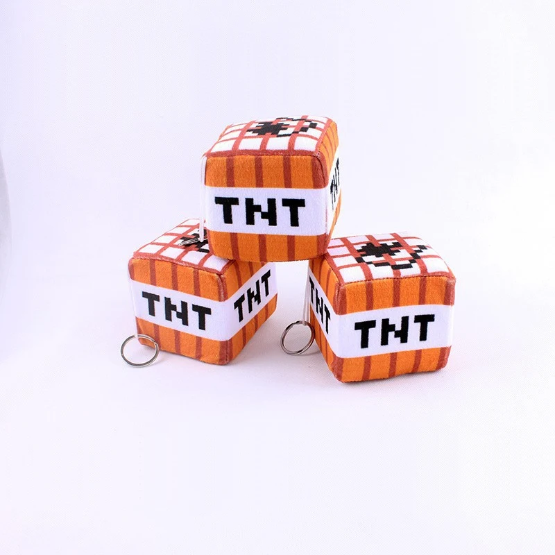 Minecraft TNT Plush Toys Cotton Stuffed TNT Key Chain Pendants Mini Bomb Toys MC 10cm TNT Soft Plush Doll for Kids Gifts Minecraft TNT Plush Toys Cotton Stuffed TNT Key Chain Pendants Mini Bomb Toys MC 10cm TNT Soft Plush Doll for Kids Gifts