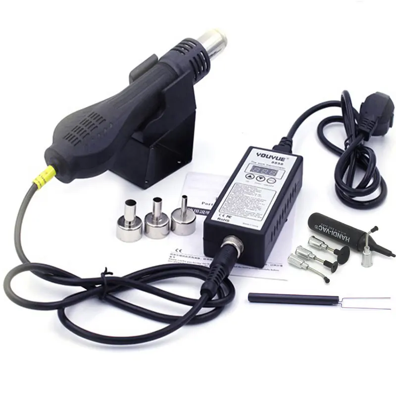 

Free shipping UYUE YOUYUE 8858 220V/110V Portable Heat Air Gun BGA Rework Solder Station Hot Air Blower Gun welding tools