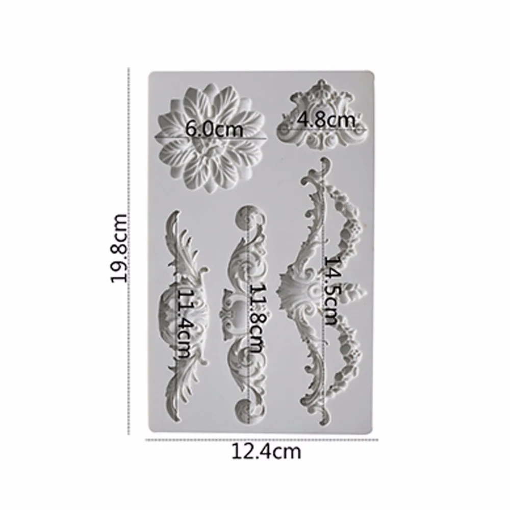 27 стилей силиконовые формы для помадки Сахарные Инструменты для торта украшения дома формы для выпечки винтажное Искусство декоративные формы глиняные формы