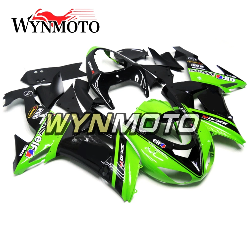 

Полный обтекатель для Kawasaki ZX-10R ZX10R 2006-2007 06 07 лет инъекции ABS пластмассовые мотоциклетные комплекты Обтекатели Черный Зеленый Новый