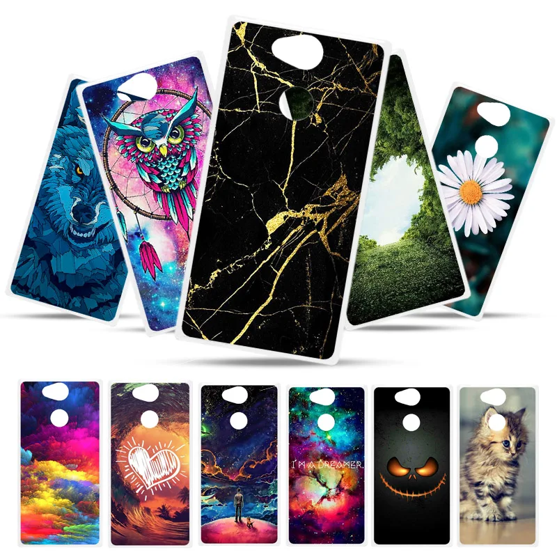 

Bolomboy Painted Case For Sony Xperia XA2 Case Silicone Soft TPU Cases For Sony XA2 H3113 Cover Wildflowers Cute Animal Bags