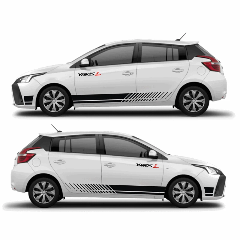 World Datong Sport Stripes автомобильные наклейки для TOYOTA YARIS 13-18 автомобиль обе стороны тела спортивные наклейки для авто