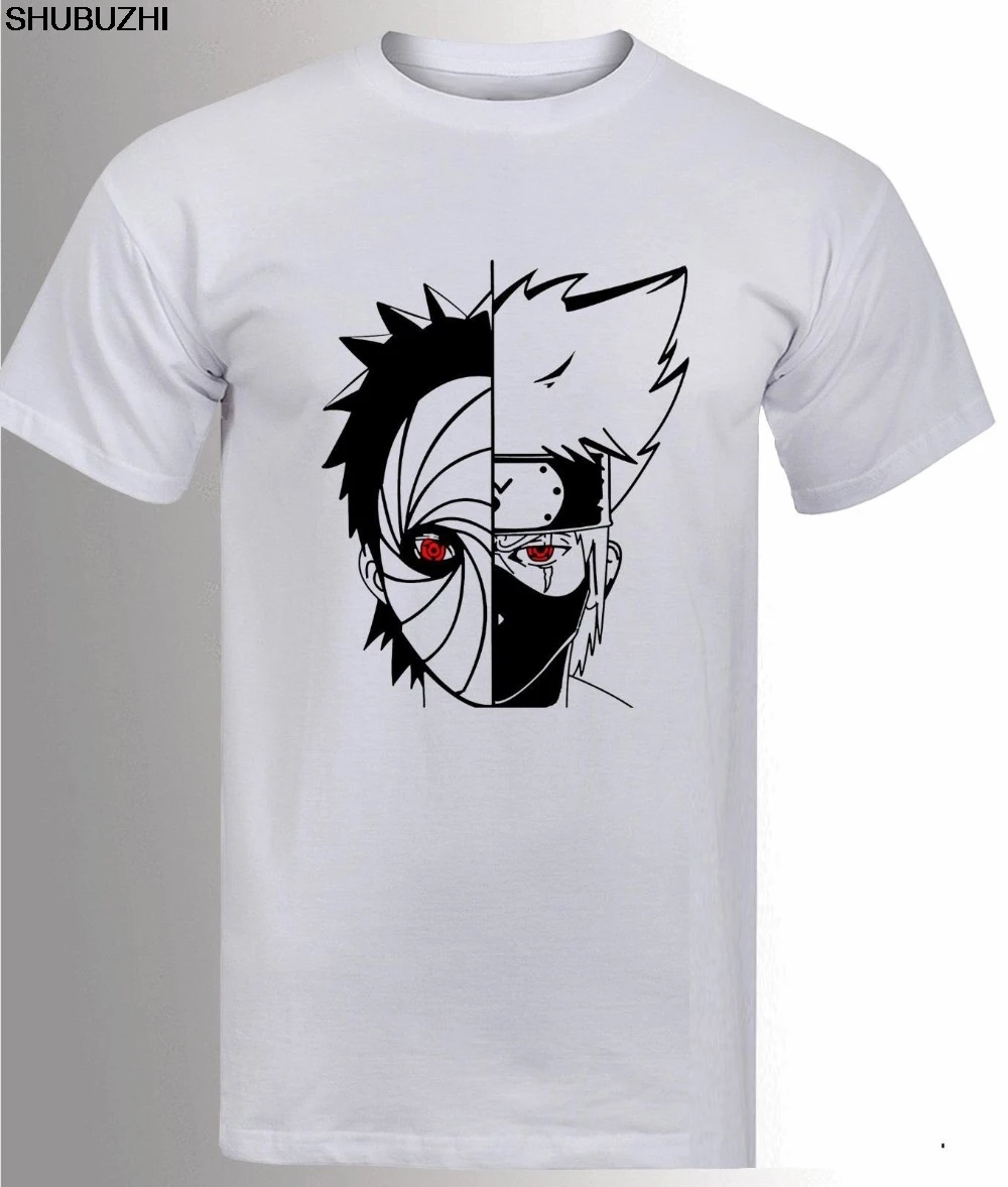 

Kakashi vs Obito T shirt Madara Sharingan Uchiha Naruto Anime Cosplay Top Mens sbz4271