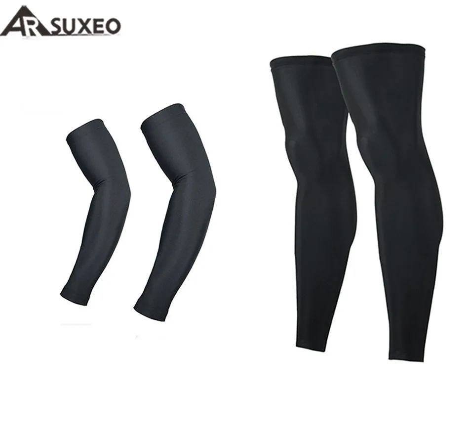 ARSUXEO велосипедные рукава MTB грелка для рук + гетры Защита от УФ лучей бега