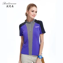 fashion women Quick drying t-shirt Sports stitching tops Fitness Running T-shirts Bodybuilding T-shirts female Hiking tops 8852B