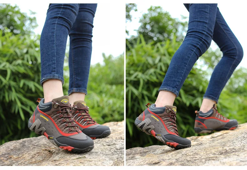 Eu35-46 обувь для альпинизма и пеших прогулок; износостойкая обувь для мужчин и женщин; спортивные кроссовки; нескользящие молодежные ботинки из натуральной кожи