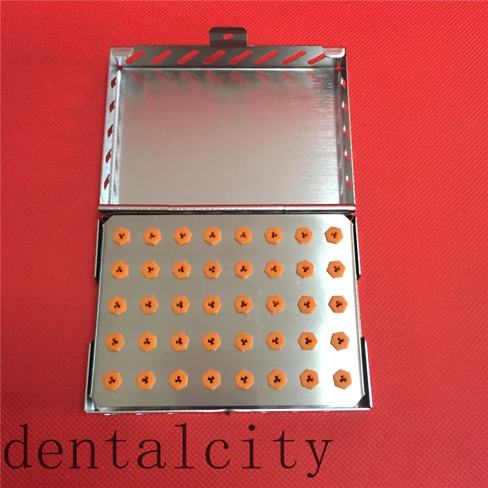 

New Dental Implant Drill Bur 40-Holder Tray with Stainless Case Sterilization