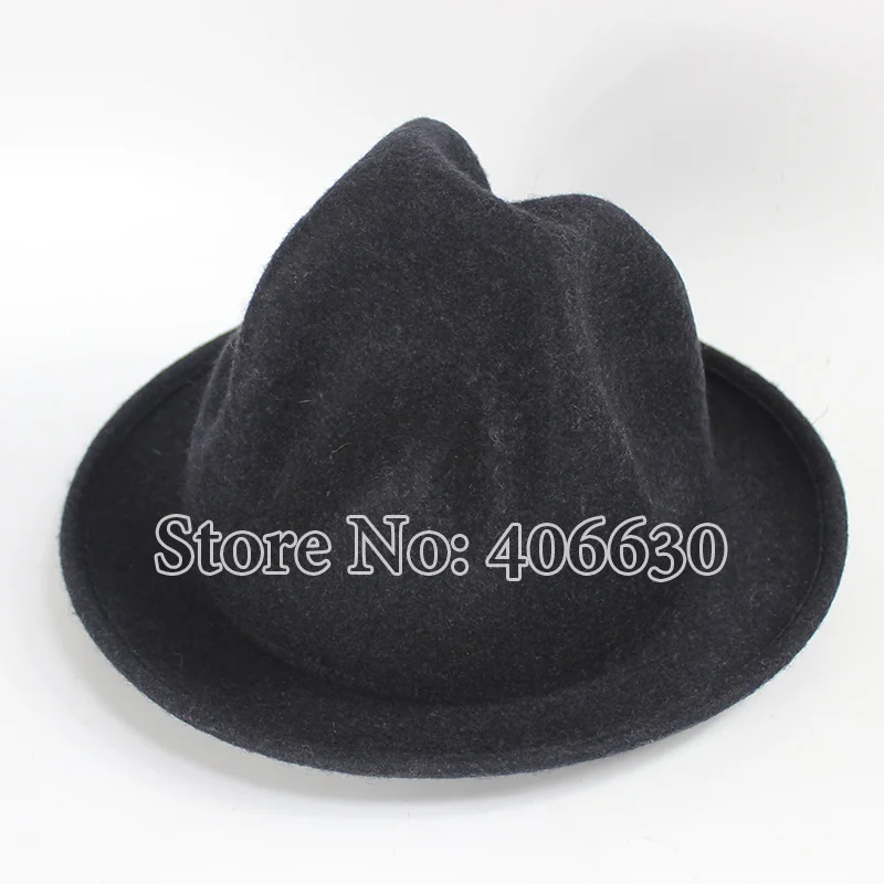 Зимние новые шерстяные фетровые шляпы для мужчин, мужские вечерние фетровые шляпы, BMDW031 - Цвет: mix black
