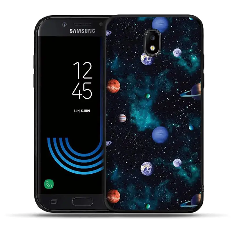 С живописным узором чехол для телефона для samsung Galaxy J3 J5 J7 G530 J6 Черный силиконовый чехол для J3 J5 J330F J530F euit