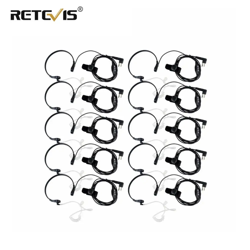 10pcs Throat MIC Earpiece 2PIN PTT Covert Acoustic Tube Headset For Motorola Radio GP300 GP308 CP250 PRO1150 P040 CP040 DTR410 10pcs finger ptt mic air tube throat earpiece headset microphone for motorola gp300 ct150 ct450 cp040 cp200 ep450 2 pin radio