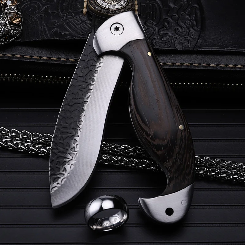 2016 Real New Karambit High Quality Outdoor Folding Knife Self-defense Wilderness Survival With Hardness Wild Fruit Wooden Bird