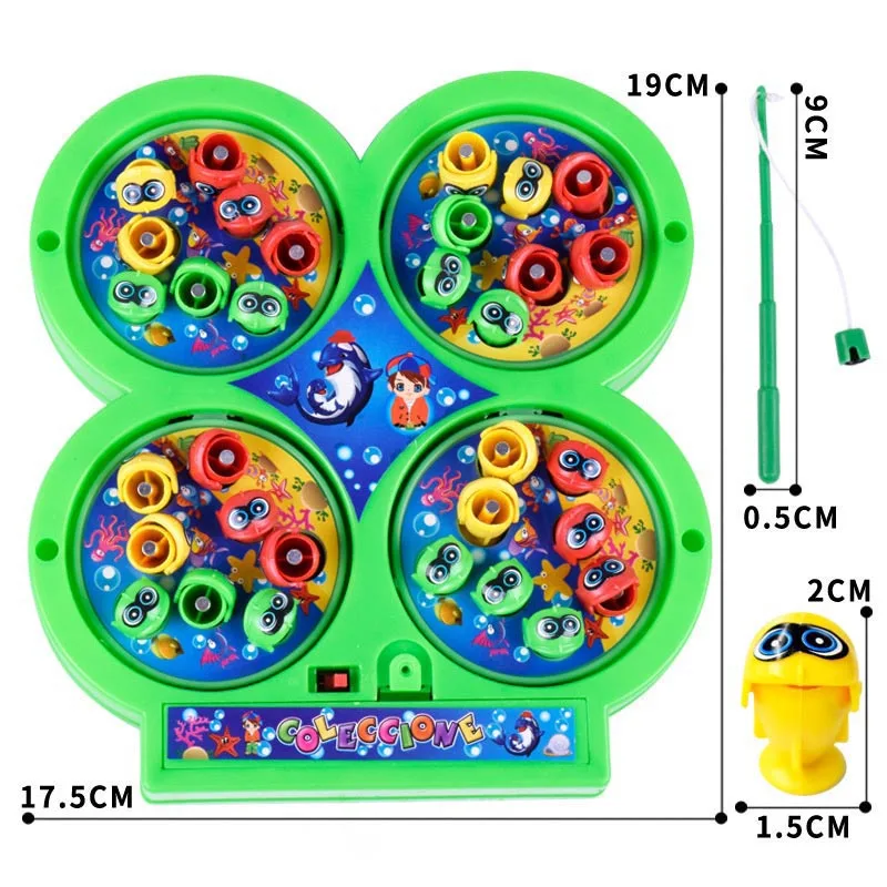 One Set Rotating Magnet Fishing Toys Electronic Kids Educational Music Plaything YJS Dropship One Set Rotating Magnet Fishing Toys Electronic Kids Educational Music Plaything YJS Dropship