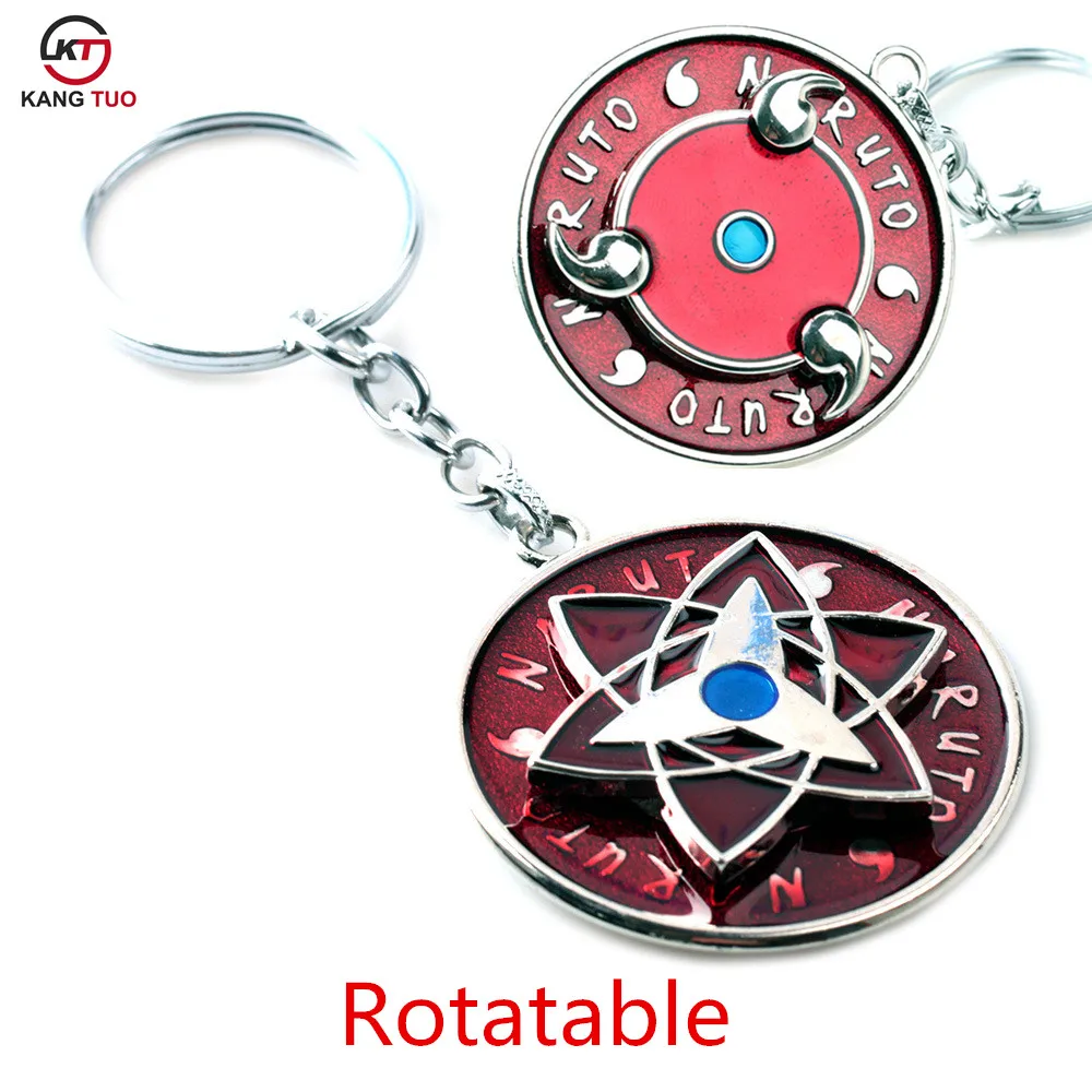 

Anime Naruto Sasuke Keychain Rotatable Ally Key Chain Of High Quality Chaveiro pendant For Fans Holder Gift Jewelry Trinket