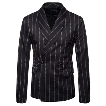 

Mens fashion Dance brand Blazer pattern Business affairs Wedding Long sleeve stripe Suit Jackets dropshipping Slim top coats