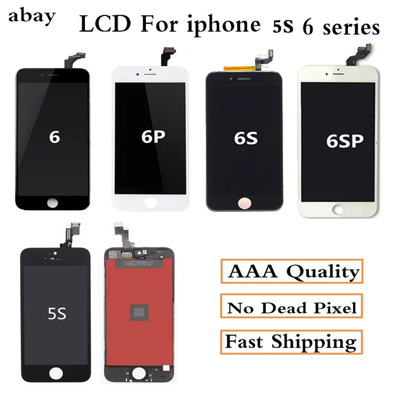 

AAA New LCD For iPhone 5S 6 6s Plus LCD Display for iPhone 5s Touch Screen Digitizer Assembly Replacement Parts LCD Touch Panel