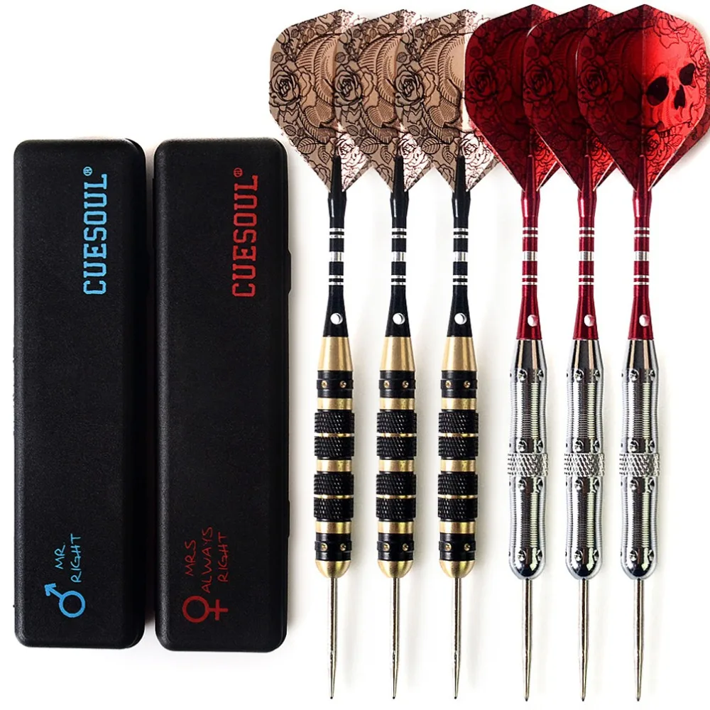 

CUESOUL 6 Pcs 21/23g Couples Package Steel Tip Darts