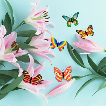 

Lovely Colorful Butterfly LED Night Light Beautiful Home Bedroom Decorative Wall Night Lights Color Random