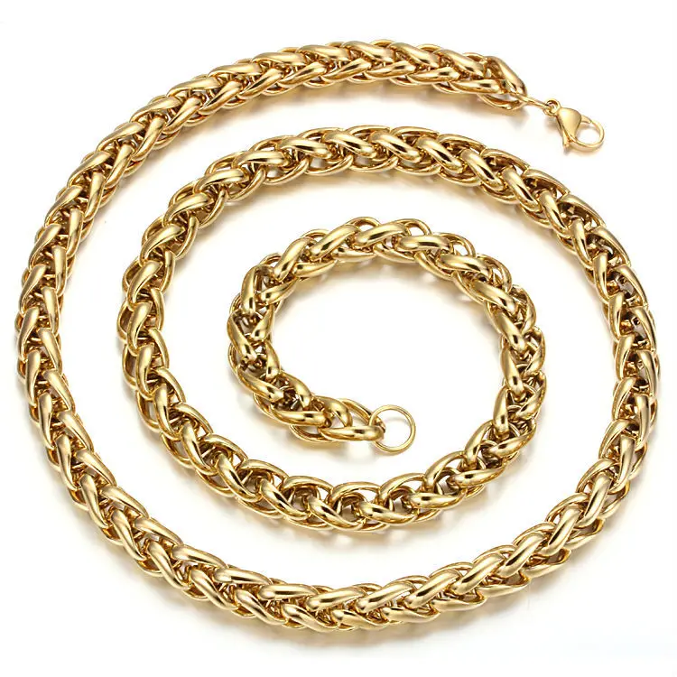 Men's vintage necklaces gold color charm maxi choker necklace men