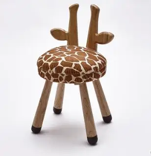 Деревянный стул из натурального дуба с изображением овечки, мебель для дома, деревянный стул, подарок на день рождения, скандинавский стиль, декор для детской комнаты, дизайн, сборка - Цвет: 005