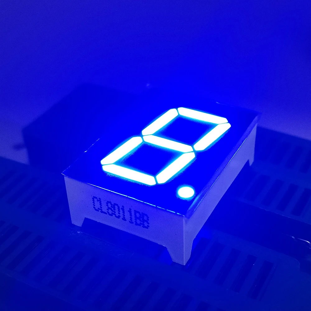 

10pcs New 1 Bit 0.8 inch Digital Tube LED Display High blue Light 7 Segment Common Cathode /Anode 10P
