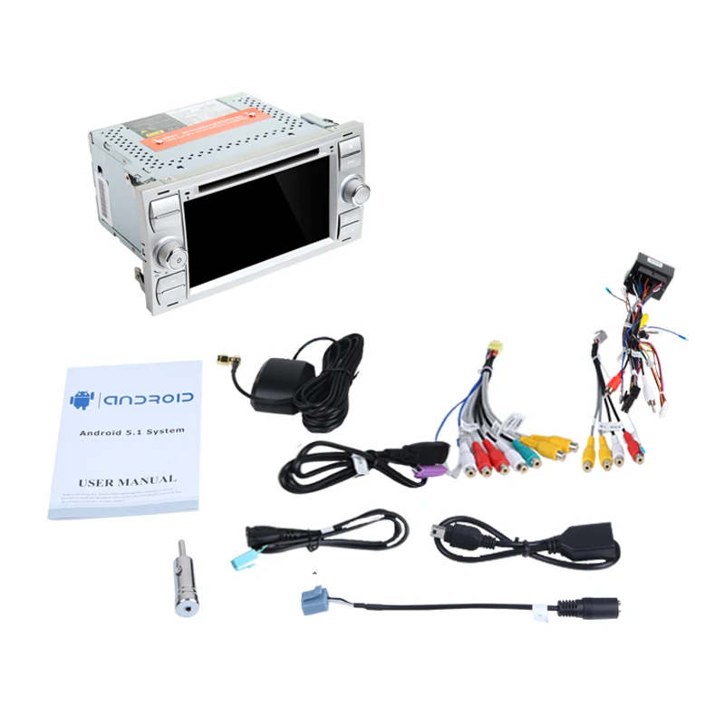 Discount 2 Din Android 9.0/9 Car DVD Player BT GPS Navigation Radio WIFI Stereo For FORD S-Max Kuga Fusion Transit Fiesta  Focus II 4