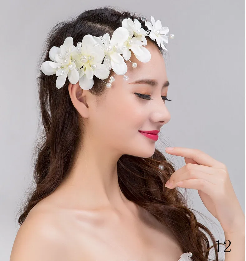 Simulated Flowers with Pearls Bridal Accessories Online Hair Bridal