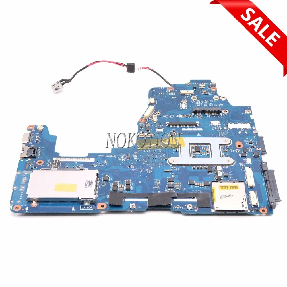 NOKOTION NWQAA LA-6061P K000104270 K000104250 материнская плата для toshiba Satellite A660 A665 Материнская плата ноутбука HM55 DDR3 Процессор