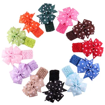 

DHL 500pcs Girl's Headband Flower Head Wear Wave Hairband