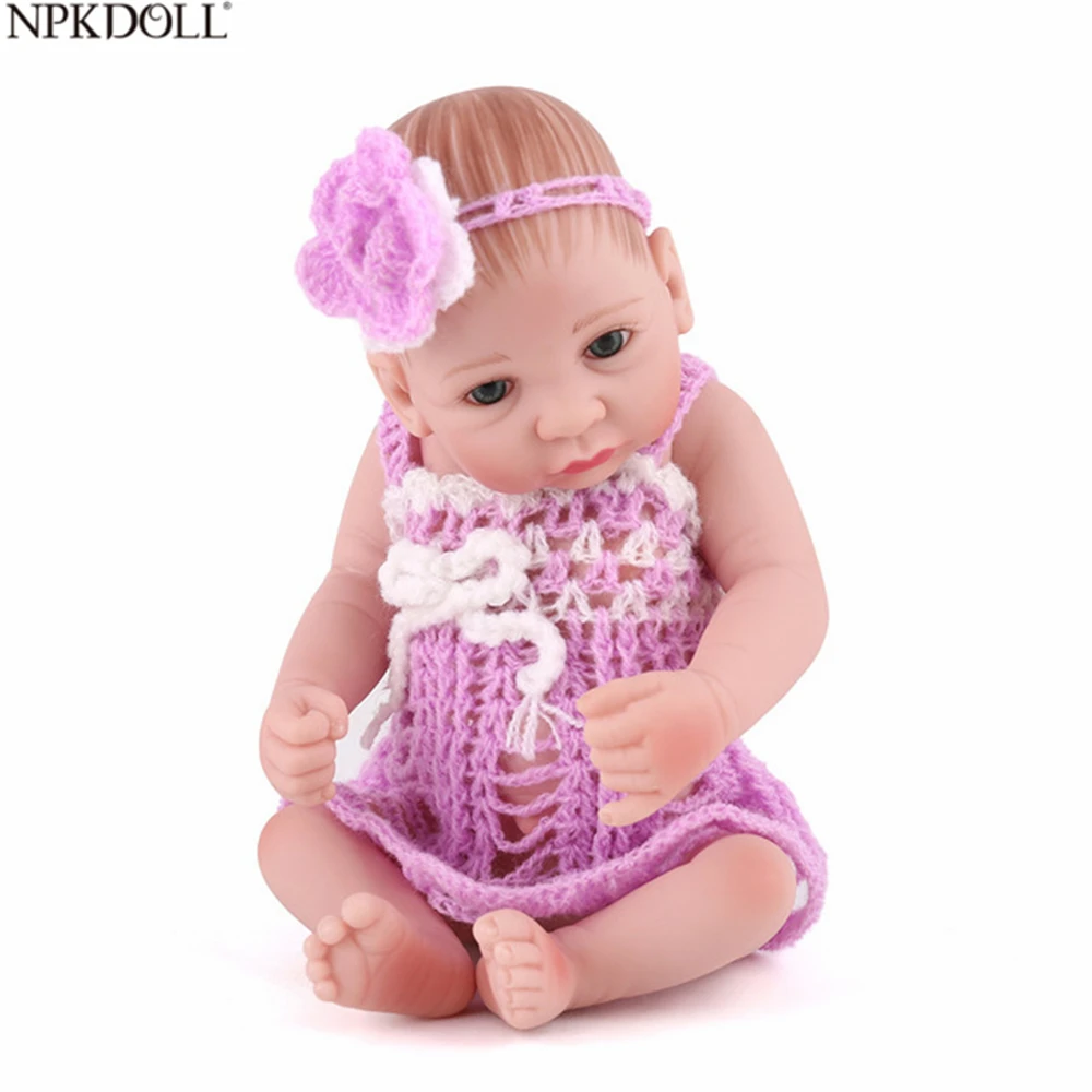

NPKDOLL Doll Reborn 25 cm Bathed Toys For Children Handmade Lifelike Girls Reborn Baby Dolls Body Silicone Baby Toy Gifts