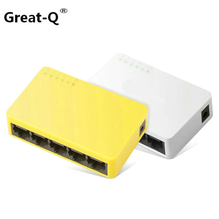 Great-Q MINI RJ45 5 портов portas 1000 Мбит/с База Gigabit Ethernet сетевой коммутатор концентратор мини настольный высокопроизводительный смарт-адаптер