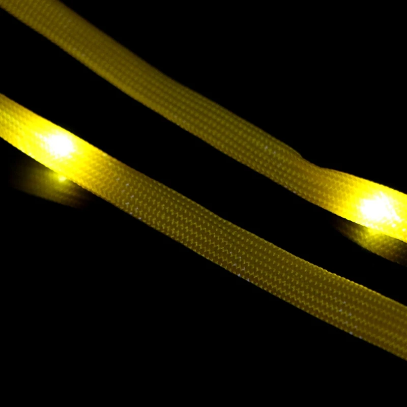 Светодио дный светящиеся шнурки многоцветный мигающий световой открытый вечерние комплект шнурков