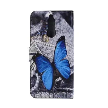 

30pcs/lot Flower Butterfly pattern leather Stand Case For Huawei Mate 10 Lite