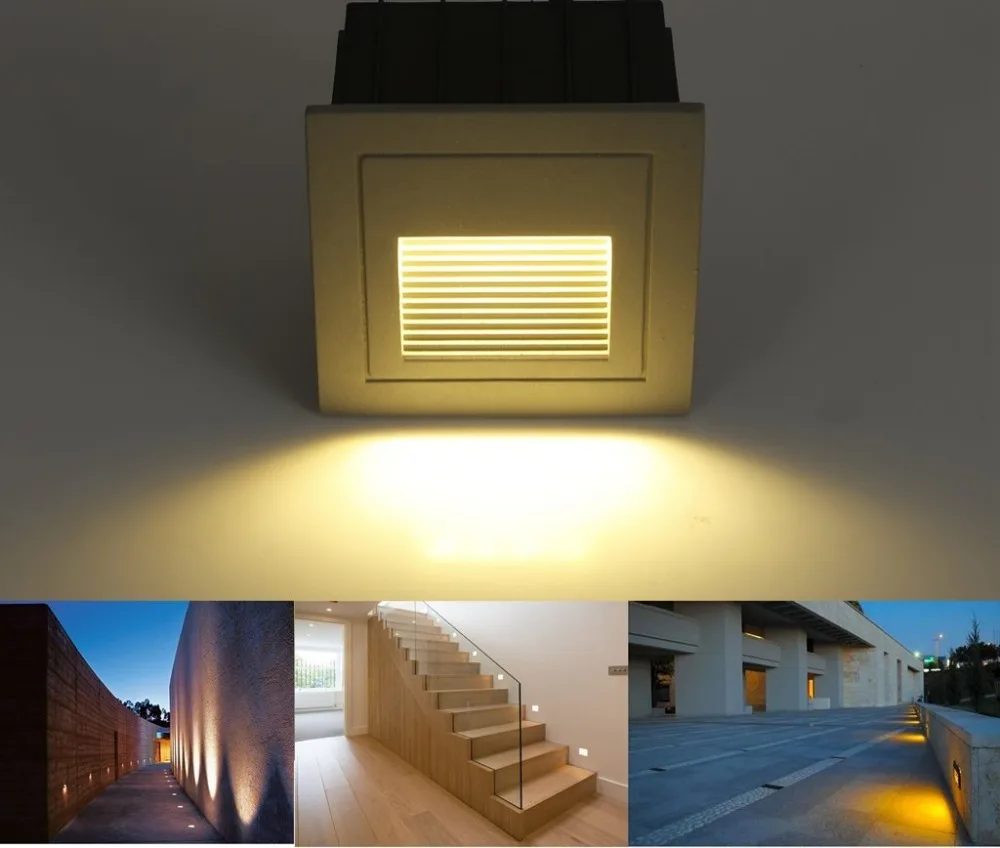 Светодиодный настенный светильник 5 Вт IP67 Светодиодный светильник для лестницы встраиваемый светильник для помещения/улицы водонепроницаемый лестничный светильник s AC85-265V