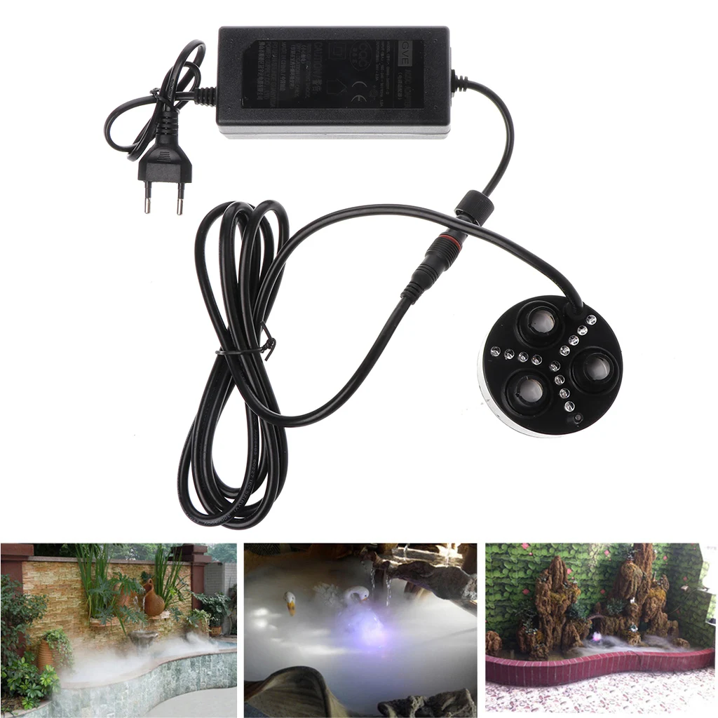 

3 Head Mist Maker Atomizer Ultrasonic Air Humidifier Fogger Nebulizer EU Plug