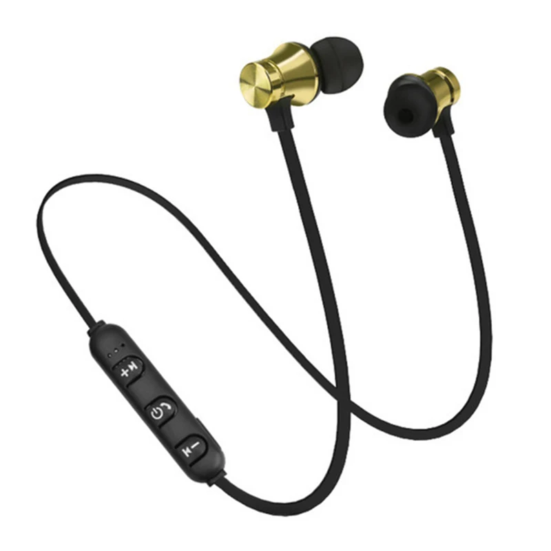 4 цвета XT-11 Bluetooth наушники спортивные магнитные стерео водонепроницаемые наушники беспроводные наушники-вкладыши с микрофоном для iPhone X Xiaomi - Цвет: Золотой