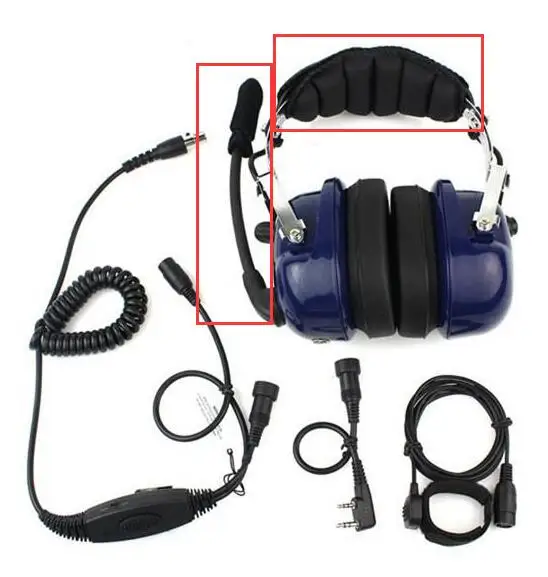 Высокое качество Ultradio шумоподавление авиационная гарнитура/шлем/наушники Совместимость со всеми K1 разъем двухстороннее радио для гонок - Цвет: Blue