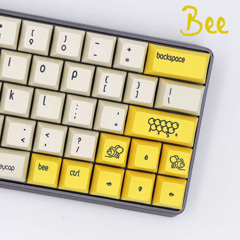 BGKC DSA Bee Тепловая Сублимация красителя для печати, PBT keycap для проводной USB механической клавиатуры Cherry MX switch keycaps