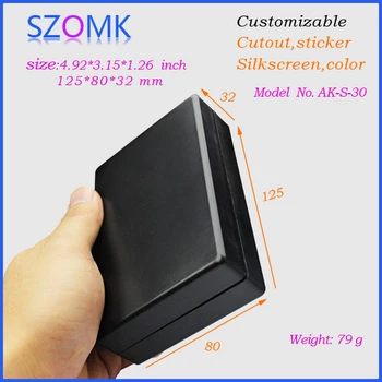 

10 pieces a lot, electronic diy enclosure 125*80*32mm electronics 2014 new plastic box instrument enclosure for pcb board