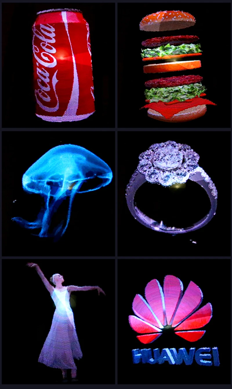 3D Hologram Advertising Display LED Logo Light Fan Holographic Imaging 3D Naked Eye LED Fan Light 3d Display Advertising Decor