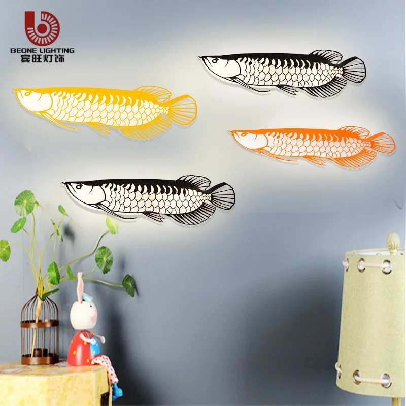 

Minimalism Aluminium Acrylic Led Wall Lamp Fish Style Indoor Lighting Wall Lamp Fixtures Bedroom luminaria Lustre Led Wall Lamp