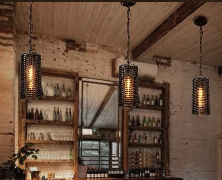 

Retro Heavy Metal Chain Chandelier Cafe Bar Restaurant Bar Bar Creative Decoration Lights Individuality loft Chandelier