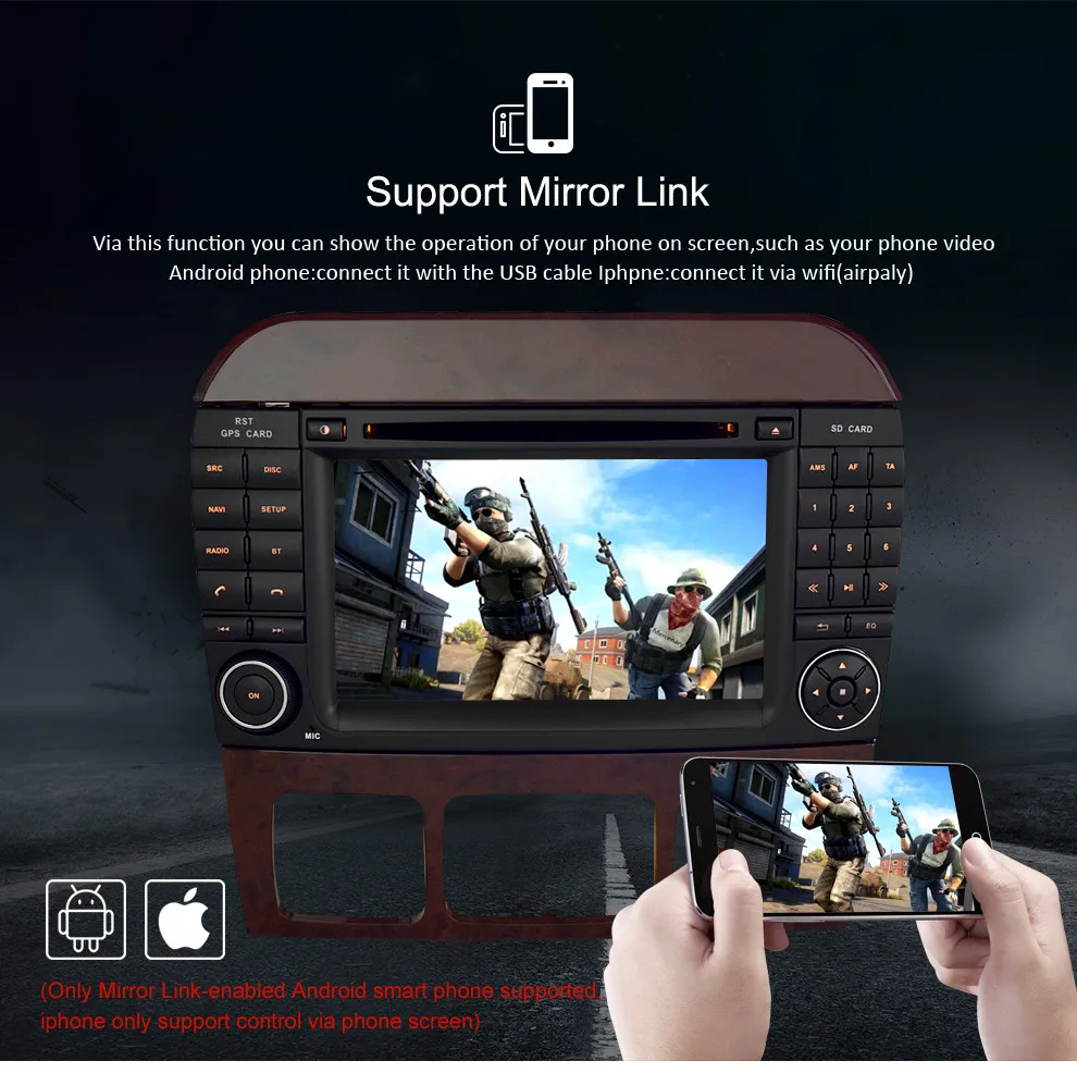 Discount 7" Android 9.0 Car DVD Player GPS Navigation For Benz SCL Class S320 S350 W220 W215 CL600 1998-2005 Audio Video Radio Multimedia 6 Discount 7" Android 9.0 Car DVD Player GPS Navigation For Benz SCL Class S320 S350 W220 W215 CL600 1998-2005 Audio Video Radio Multimedia 6