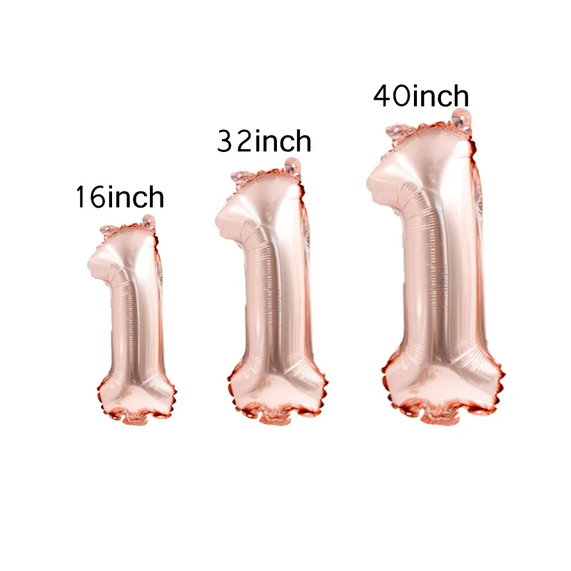 1 шт. 32 дюйма 40 дюймов розовое золото Серебристые воздушные шарики цифра гелиевый воздушный шар из фольги детский душ день рождения вечеринка Свадьба Декор шары