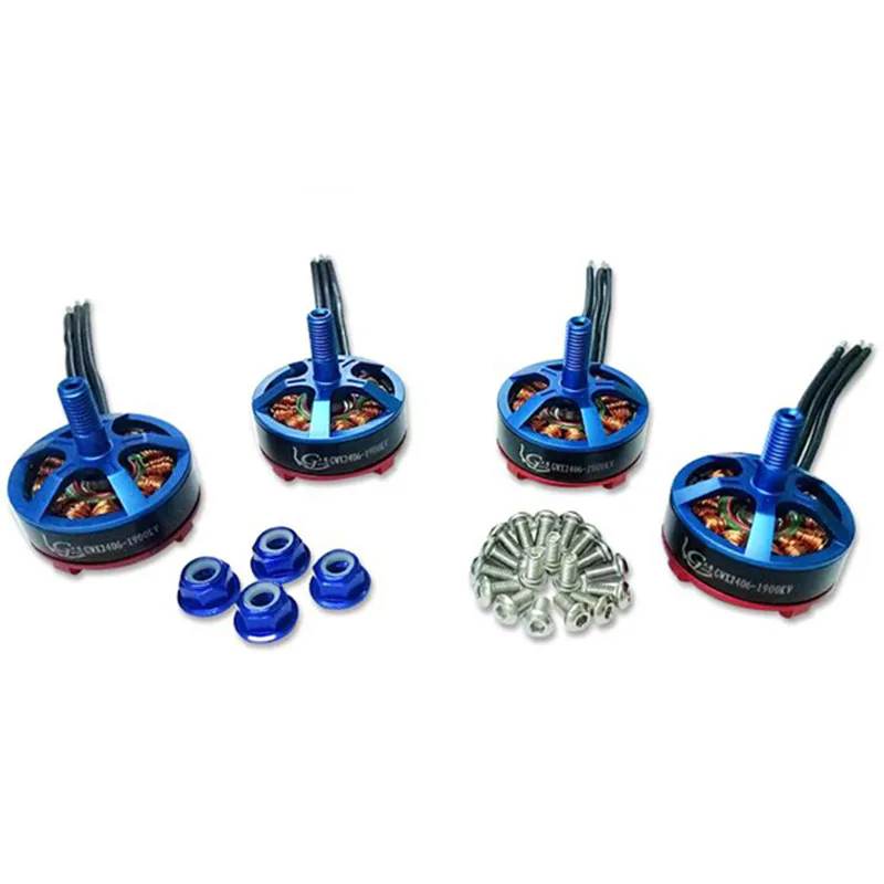 

4X Garila X2406 1900KV 2650KV 2950KV FPV Racing Brushless Motor 7075 Aluminum for FPV Racer RC Drone Multirotor Accessories Accs