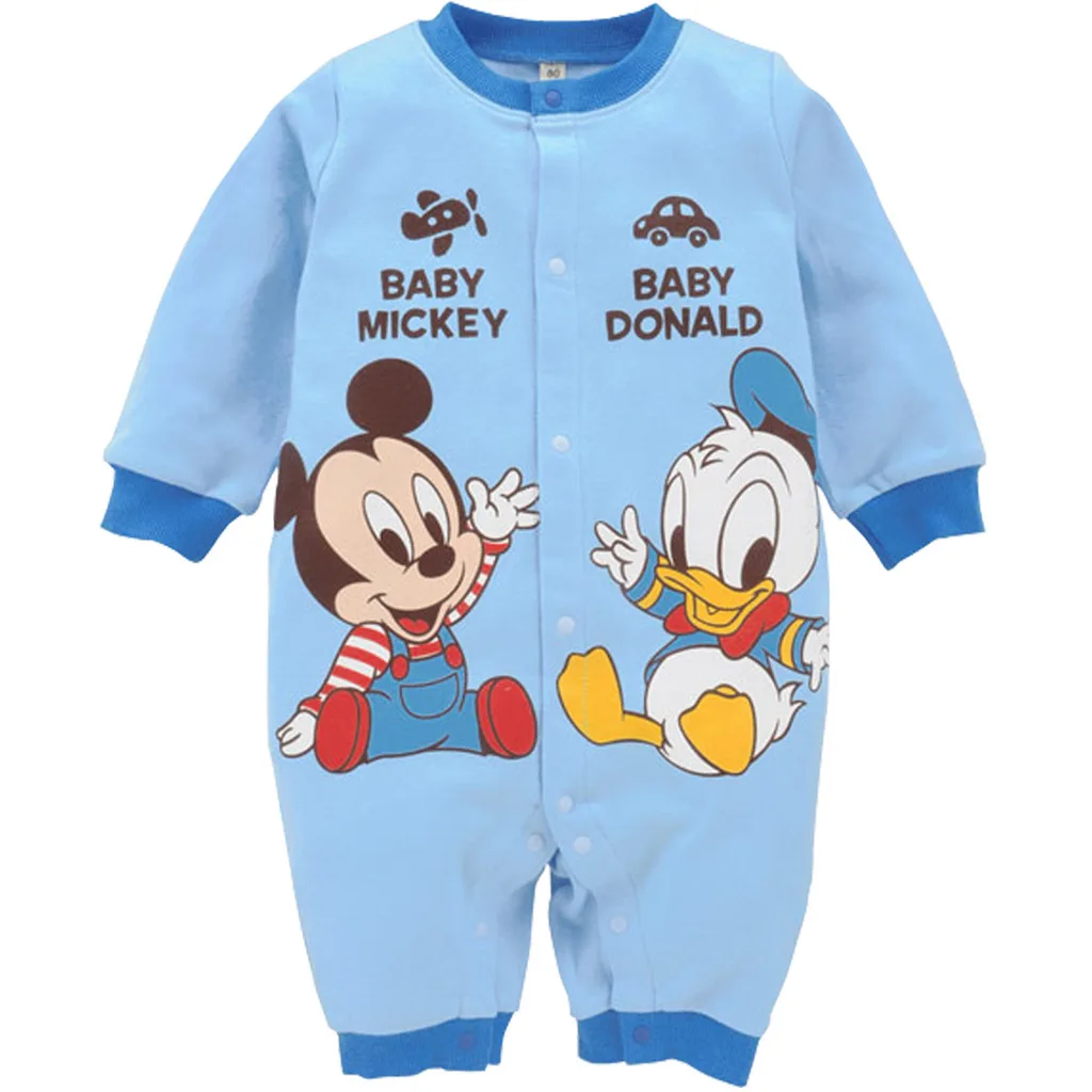 Disney Baby Boy Clothes Cotton Baby Rompers Mickey Rouaps Bebe Cartoon