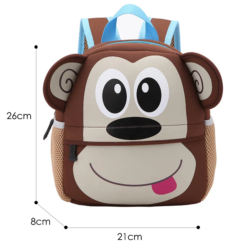 Детский Школьный рюкзак с рисунком медведя из мультфильма, водонепроницаемая Неопреновая ткань для маленьких мальчиков, детский школьный рюкзак - Цвет: 12