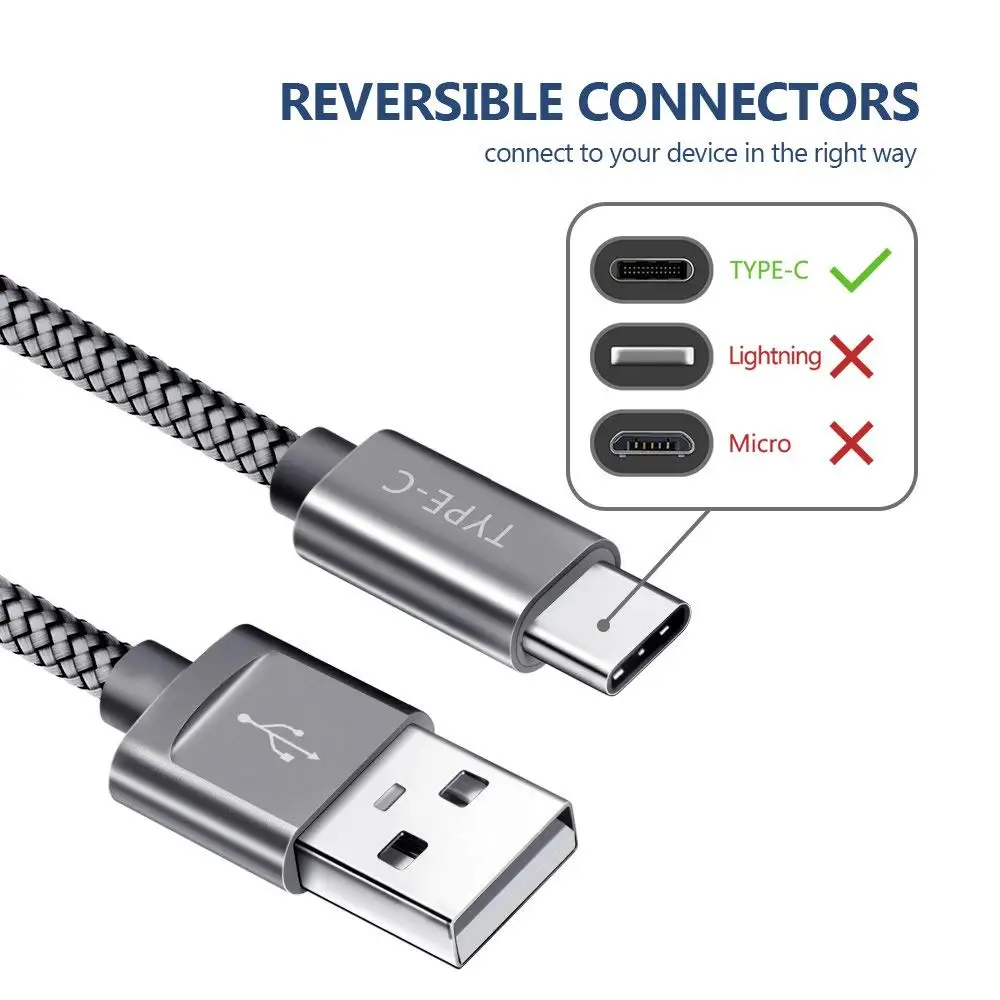 Usb type C нейлоновый кабель синхронизации зарядного устройства для быстрой зарядки type-C для Xiaomi REDMI note 7 K20 pro huawei P20 lite P30 Honor 10 9 V20