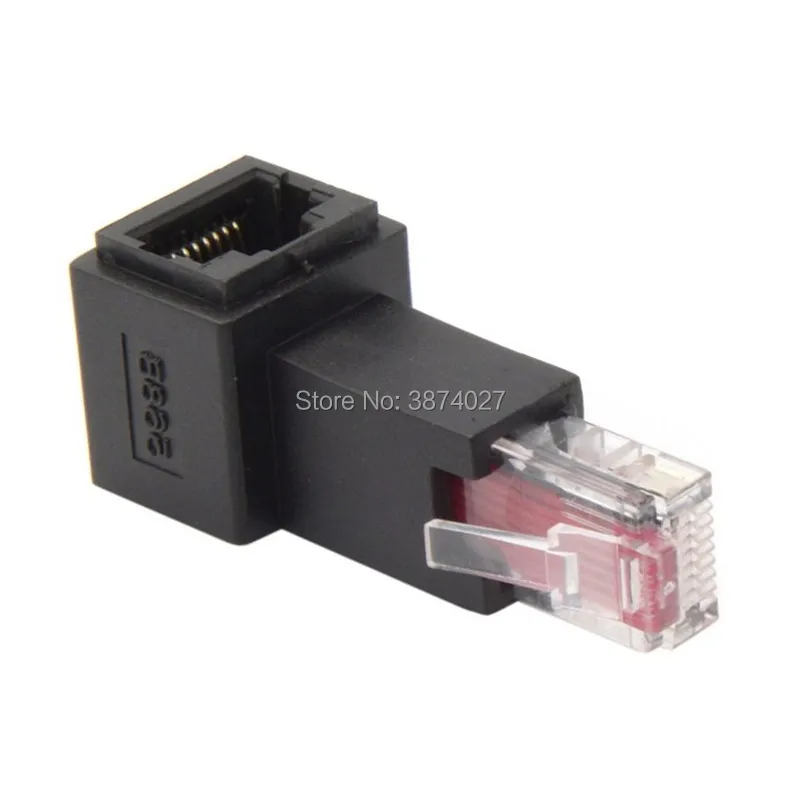Левый Угловой 90 градусов 8P8C FTP STP UTP Cat 5e папа мама Lan Ethernet Сетевой удлинитель