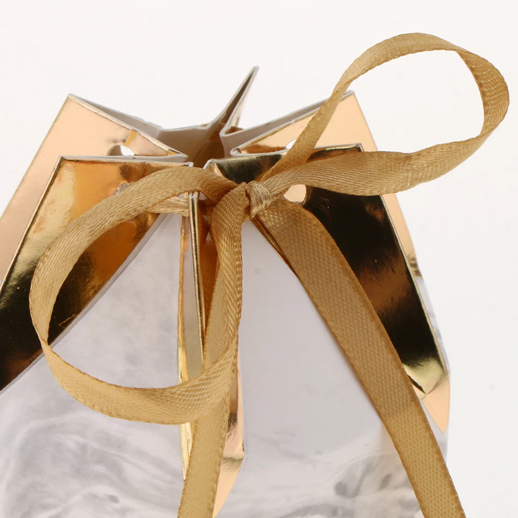 New Hot 10pcs Polygon Shape Chocolate Candy Boxes Gift Boxes Birthday Wedding Favors Festial Party Supplies