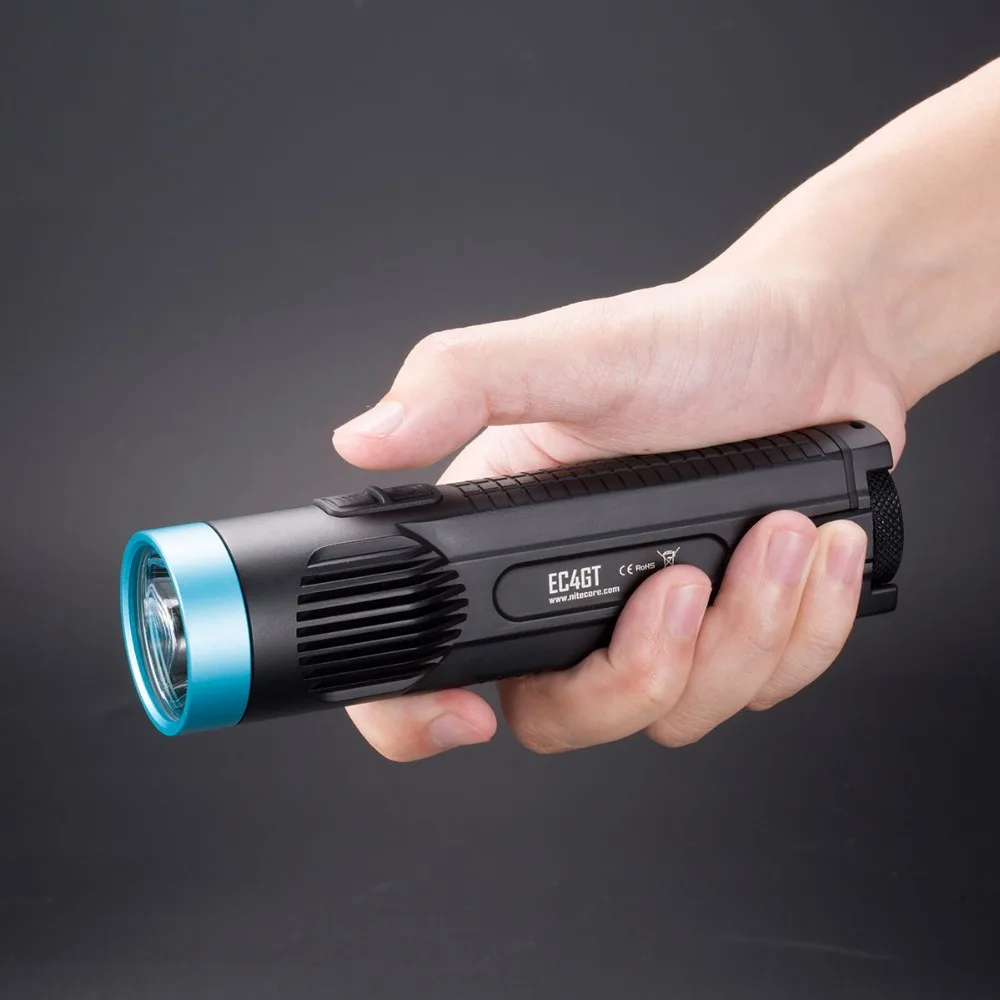 Topsale NITECORE 1000 люмен излучатель фонарик Фонарь EC4GT синий Ограниченная серия удобный портативный дайвер 2x NL1834